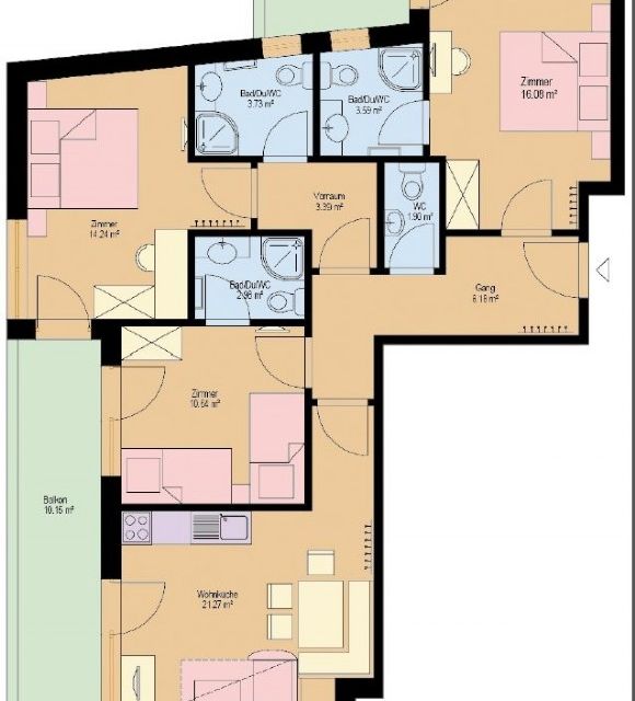 Appartement Rubin Grundriss