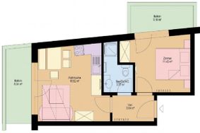 Grundriss des Appartements