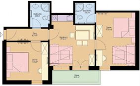 Grundriss des Appartements